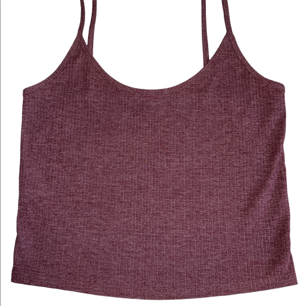 Passing Crop Top, Size Medium, Color: purple/maroon